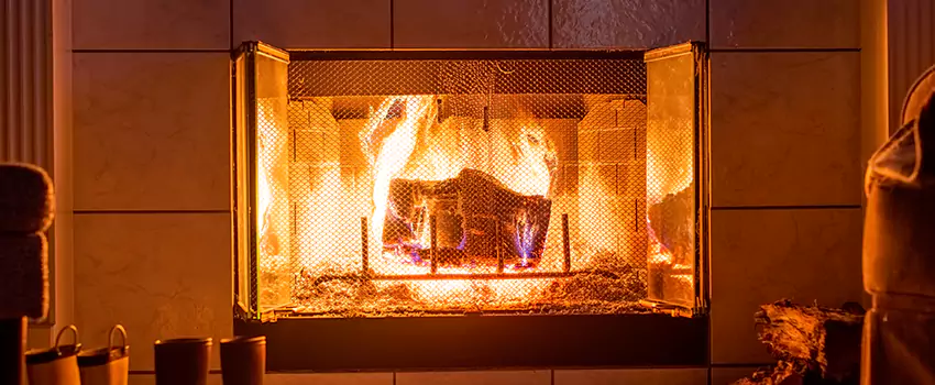 Mendota Hearth Landscape Fireplace Installation in Michigan City, Indiana